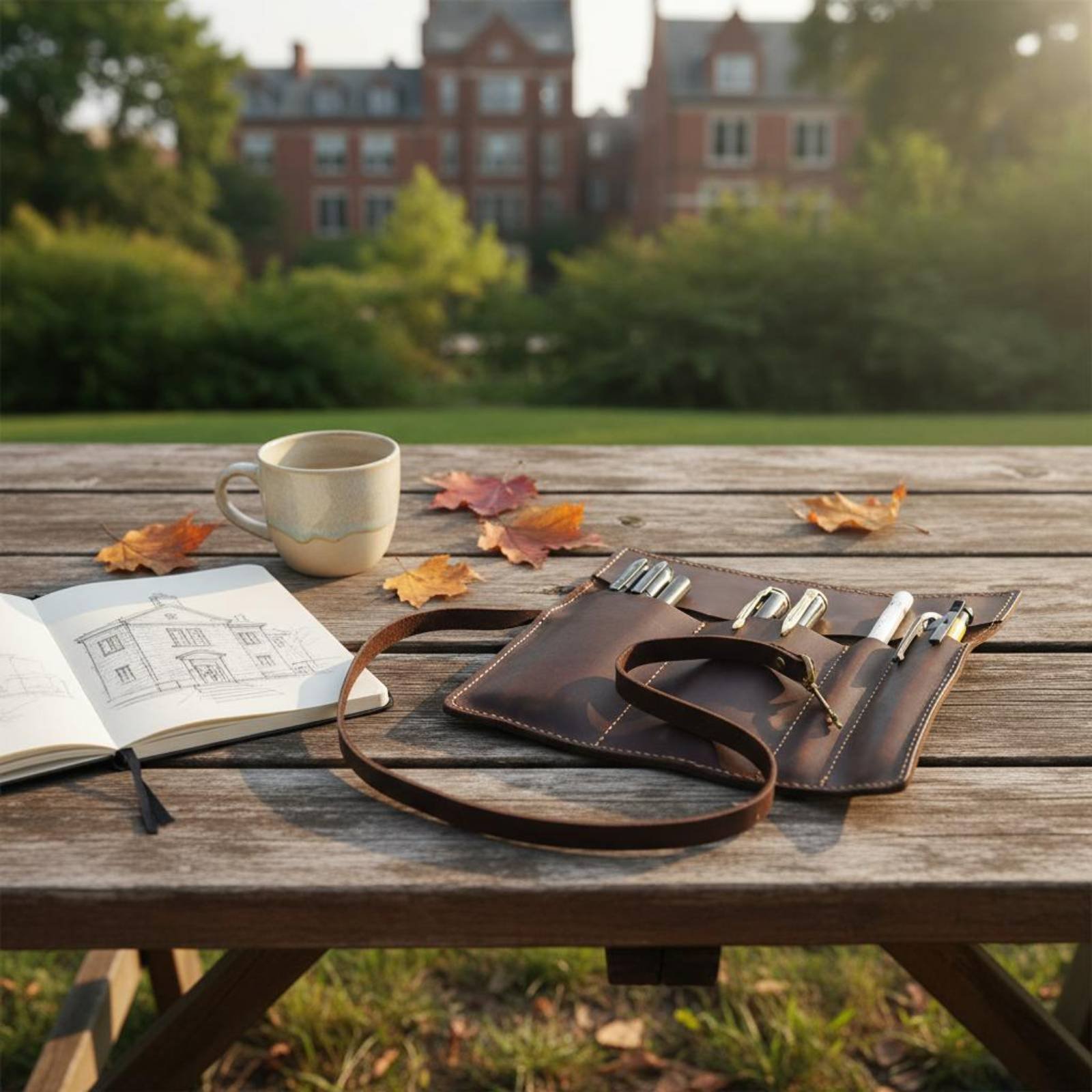 Leather Foldable Writing Utens - Pen Pouch Roll recension och pris