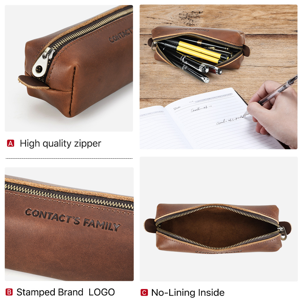 Retro Leather Pencil Case High - Office Stationery Supply Business recension och pris