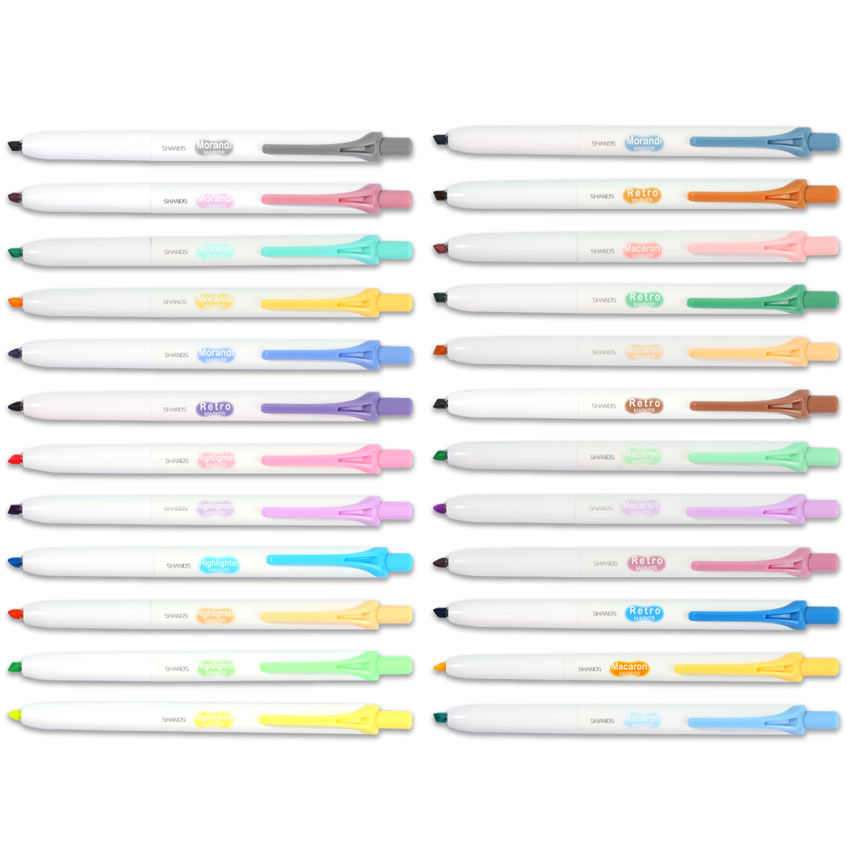 6pcs Retractable Highlighter,  - Highlighter Set Pastel recension och pris