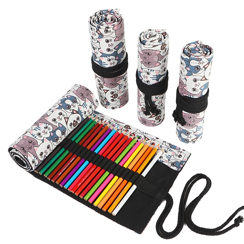 72 Slots School Pencil Case Ro - Pen Pouch Roll recension och pris