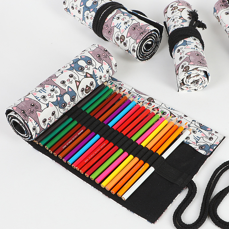 72 Slots School Pencil Case Ro - Pen Pouch Roll recension och pris