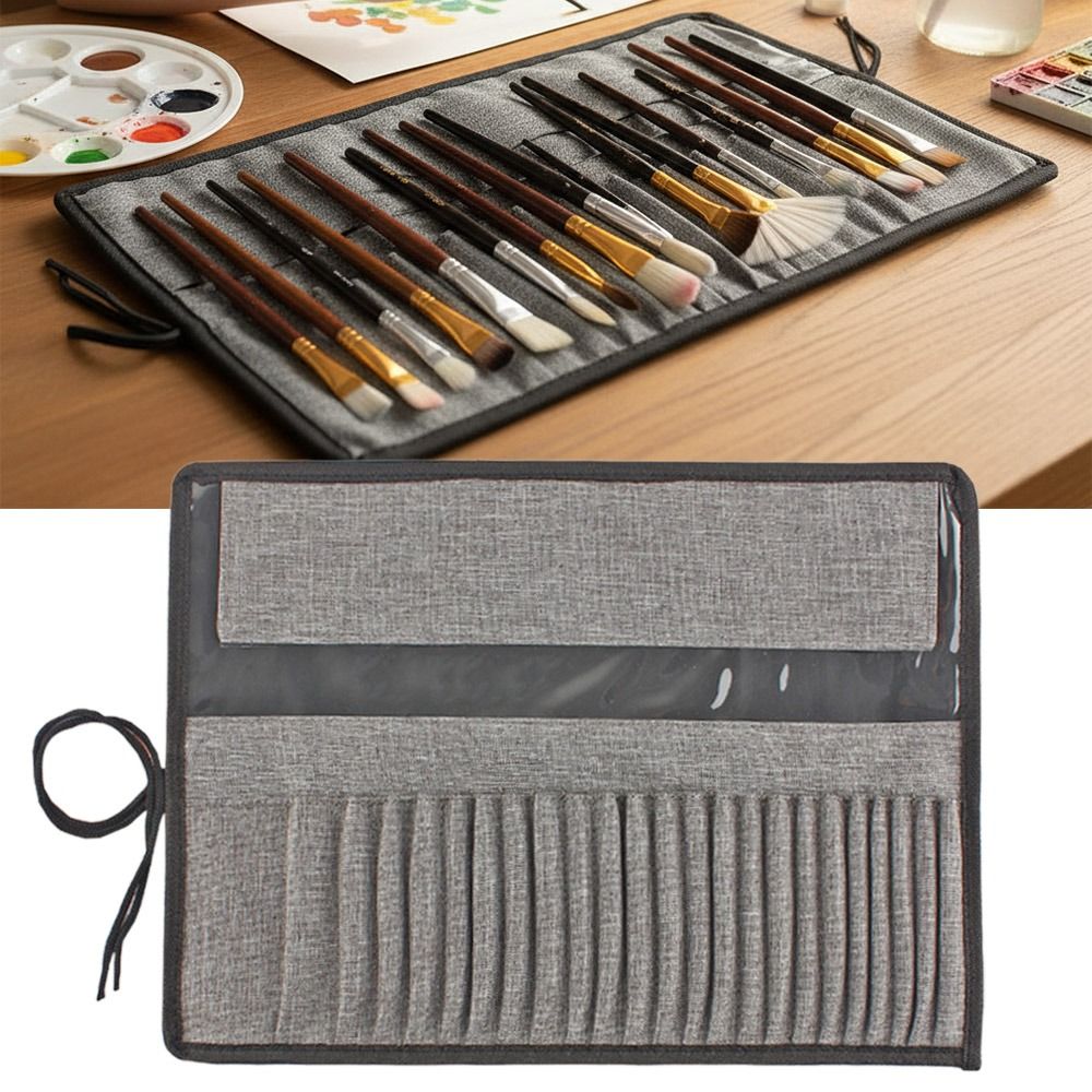 Durable Canvas Painting Brush  - Pen Pouch Roll recension och pris