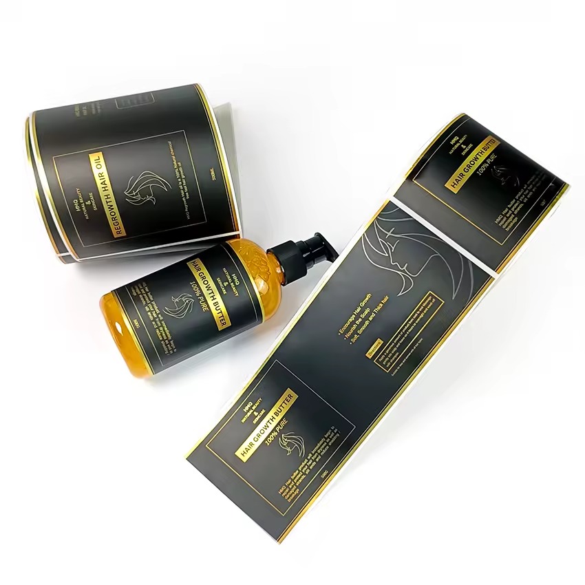 Custom Luxury Gold Foil Vinyl  - Sticker Label Roll recension och pris