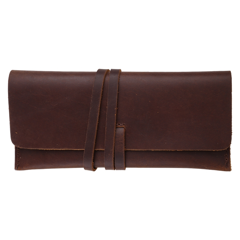 Handmade Cowhide Leather Pen B - Pen Pouch Roll recension och pris
