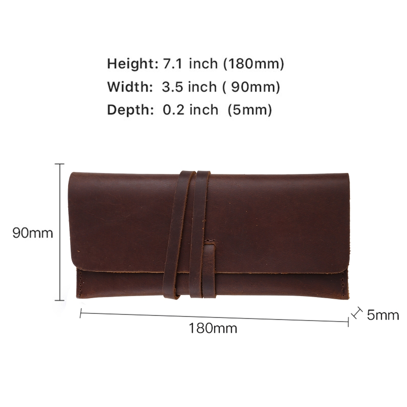 Handmade Cowhide Leather Pen B - Pen Pouch Roll recension och pris