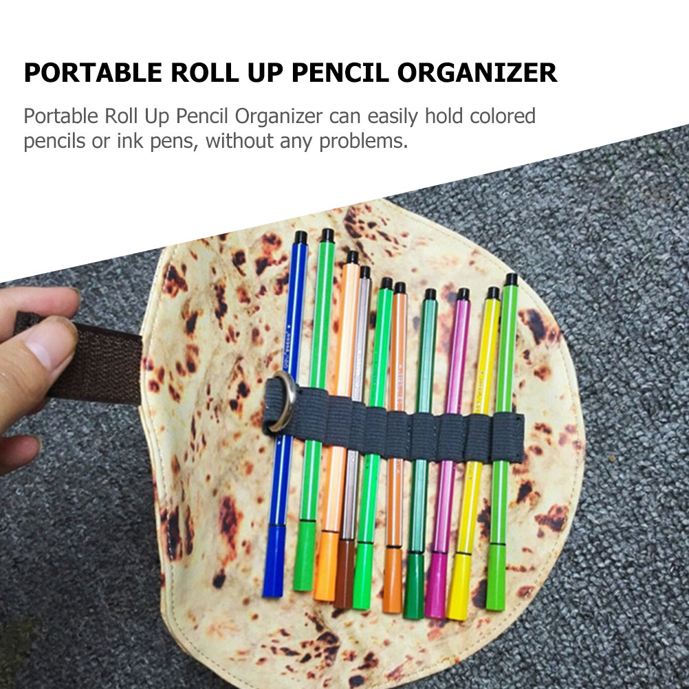 2Pcs Tortilla Pattern Canvas R - Pen Pouch Roll recension och pris