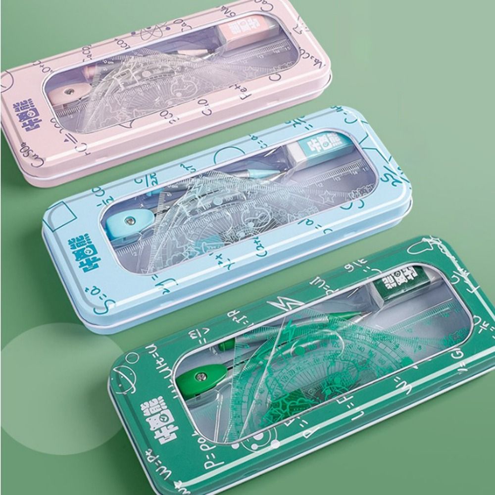8Pcs/Set Multifunctional Math  - Compass Geometry Set recension och pris
