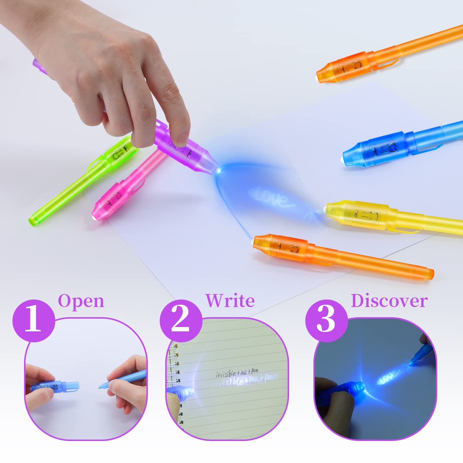 10pcs Invisible Ink Pen Magic  - Highlighter Set Pastel recension och pris