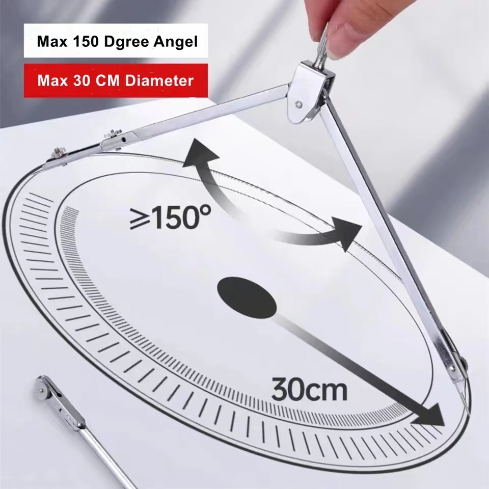 Stainless Steel Drafting Set D - Compass Geometry Set recension och pris