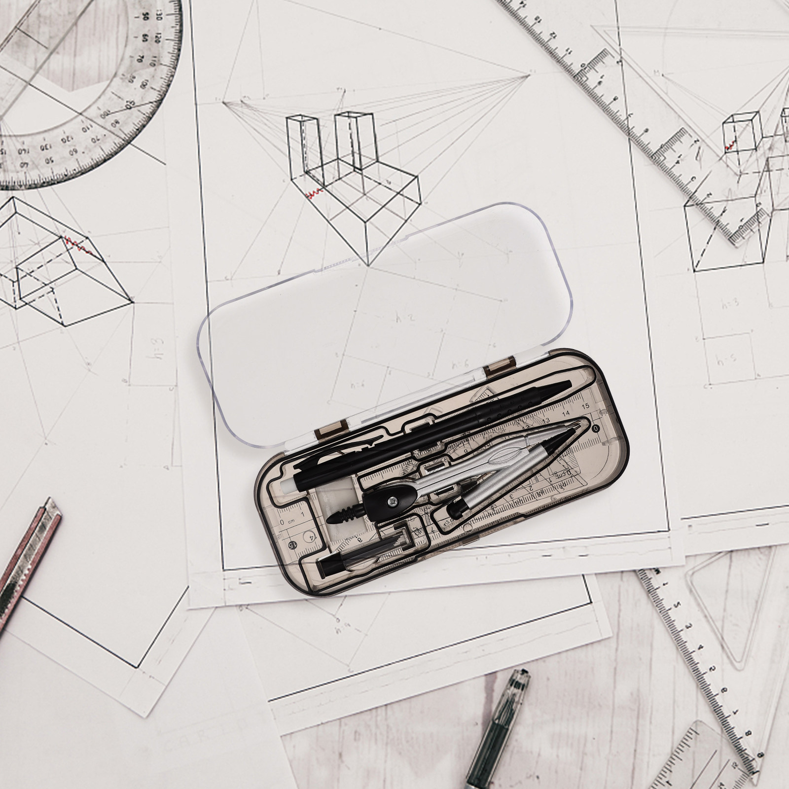 1Set Multifunctional Drafting  - Compass Geometry Set recension och pris