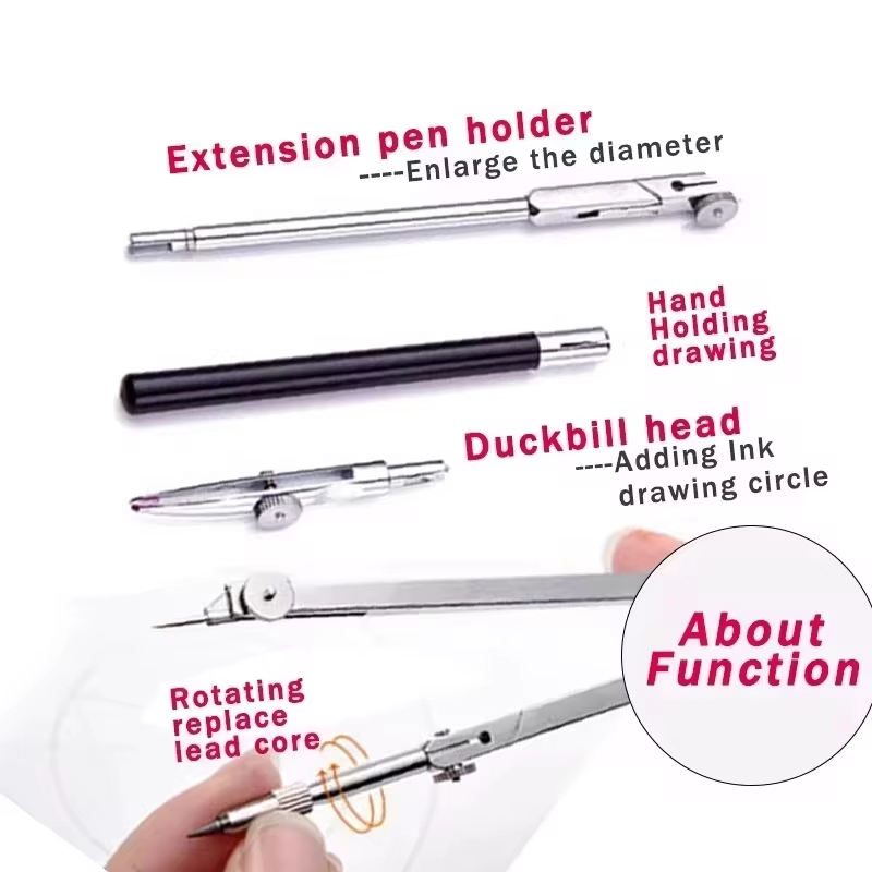 Stainless Steel Multifunctiona - Compass Geometry Set recension och pris