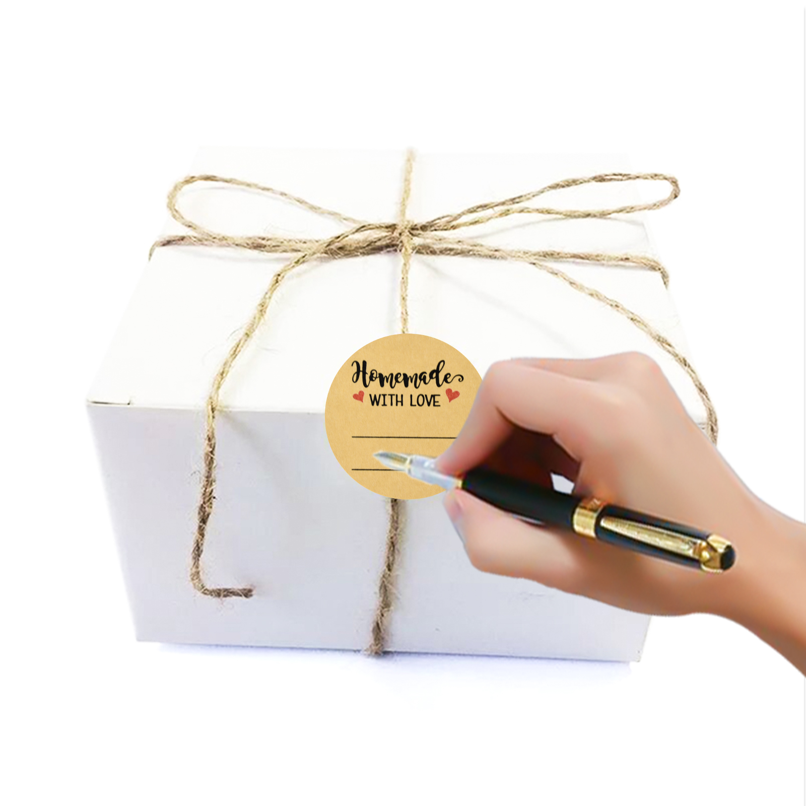 200Pcs 2-Inch Round Writable K - Sticker Label Roll recension och pris