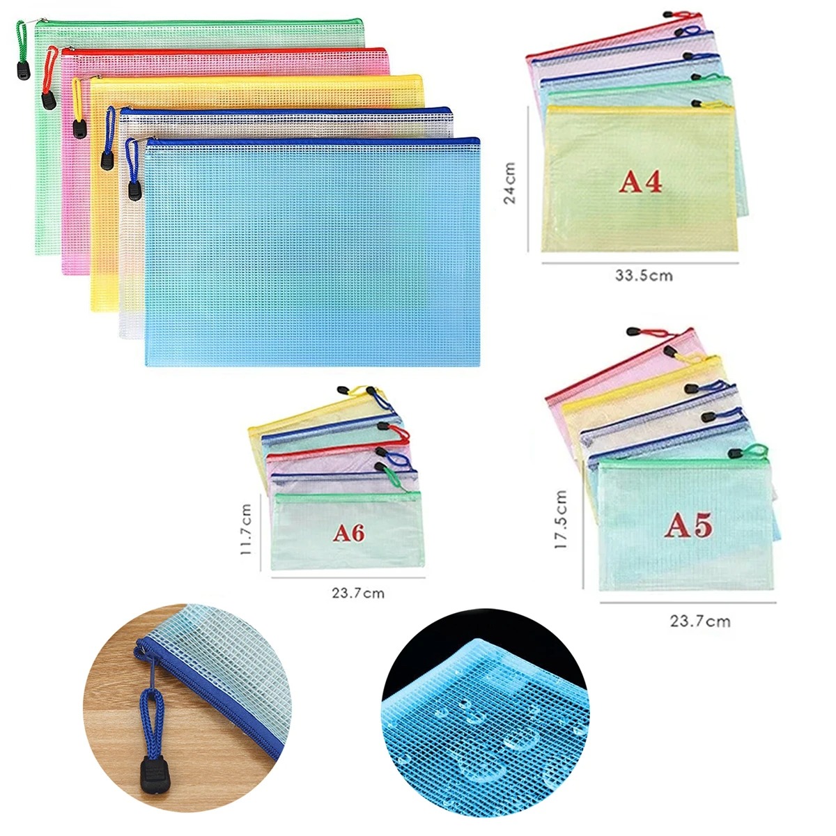 5-100PCS Stationery Storage Fo - Portfolio Folder Zip recension och pris