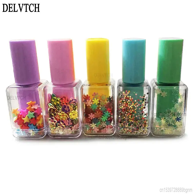 5Pcs Set Mini Sequin Nail Poli - Highlighter Set Pastel recension och pris