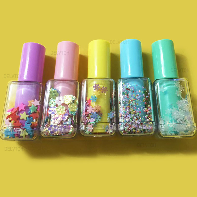 5Pcs Set Mini Sequin Nail Poli - Highlighter Set Pastel recension och pris